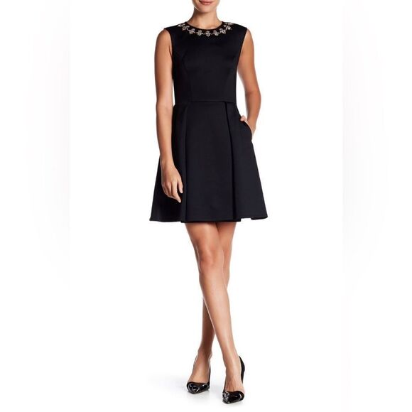 Ted Baker Dresses & Skirts - Ted baker London joone embellished skater dress black size 0 Corpcore